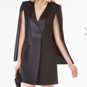 BCBGMAXAZRIA OTTIS Black Cape dress/blazer (S)